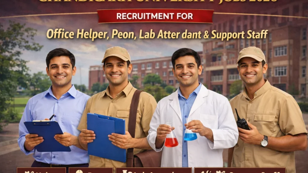 Chandigarh University Jobs 2026: Recruitment for Office Helper, Peon, Lab Attendant & Support Staff Chandigarh University Jobs 2026